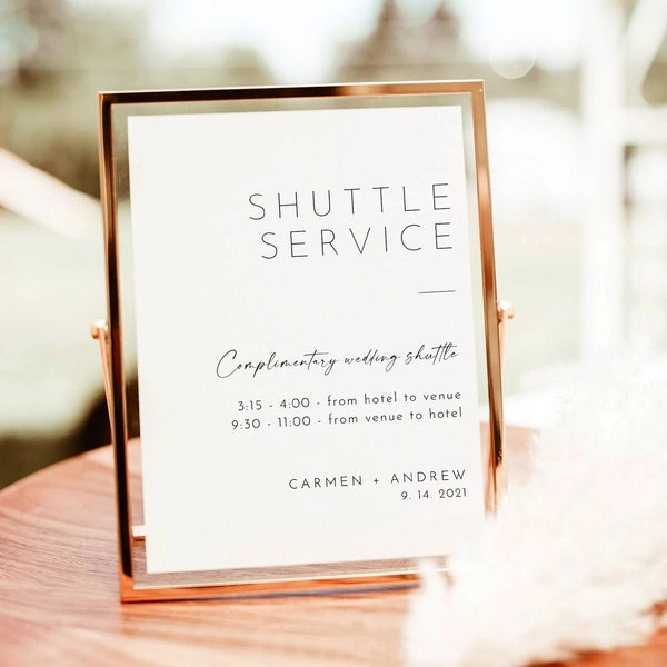 Signe de service de navette de mariage, signe de navette de mariage, modèle de service de navette, signe de navette mariage, signe de calèches, mariage de service de navette