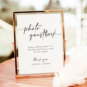 Photo Guestbook Sign, Photo Guestbook Sign Printable, Photo GuestBook Sign Template,Photograph Wedding Sign, Leave A Photo, Snap It Shake it