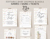 Editable Baby Sprinkle Games Bundle, Shower Signs (Digital Download)
