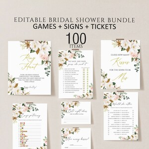 Bridal Shower Games, Printable Bridal Shower Games, Minimalist Wedding Shower Games, Editable Bridal Party Games, Magnolia Bride Groom games
