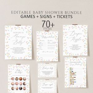 Sprinkle Baby Shower Games, Editable Baby Shower Games, Printable Sprinkle Baby Shower Games, A Baby Sprinkle Baby Shower Games  download