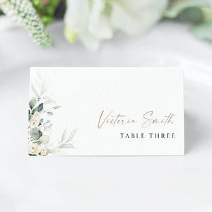 minimale Hochzeit Tischkarten Vorlage bearbeitbare Tischkarte Greenery Tischkarte bearbeitbare Hochzeitskarten bearbeitbare Hochzeit Tischname Karte