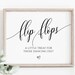 Flip Flops Wedding Sign Printable, Wedding Dancing Feet Sign, Flip Flop ...