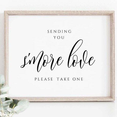 Sending You Smore Love Sign Printable Smores Sign Smore - Etsy