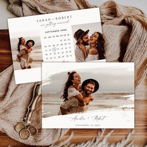 Save the Date Template, Photo Save the Date, Minimalist Save The Date Card, Editable Save the Date, Rustic Wedding Invitation download
