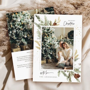 Christmas card, Photo Christmas card, Holiday Card, Christmas card, Modern Christmas card, Photo holiday card template, Card printable