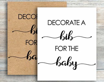 bib decorating supplies