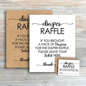 Windel Verlosung Zeichen Printable, Geschlecht Neutral Windel Tombola Tickets rustikal Baby Shower Spiele Windel Verlosung Spiel Kraft Sofort Download byh140