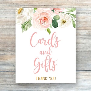 Signe de cartes et de cadeaux, signe de cartes florales, signe de table de cadeaux, signe de livres et de cartes, cartes et cadeaux floraux, cartes et cadeaux imprimables, yv395