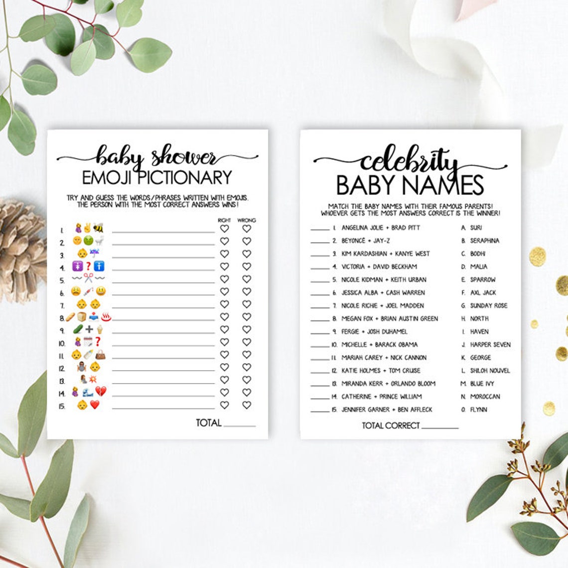 Printable Baby Shower Games Bundle Funny Baby Shower Games | Etsy