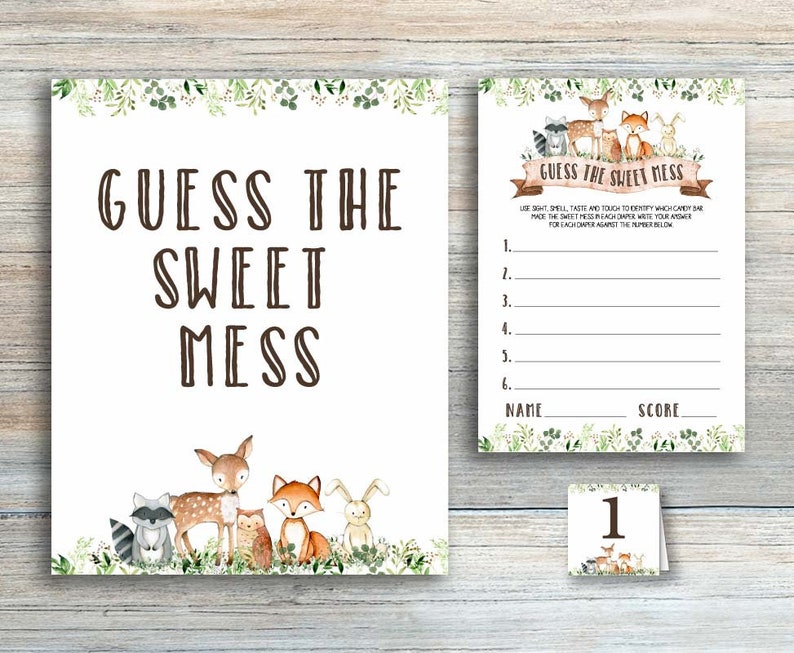 Guess the Sweet Mess Baby Shower Games Printable Baby Shower - Etsy