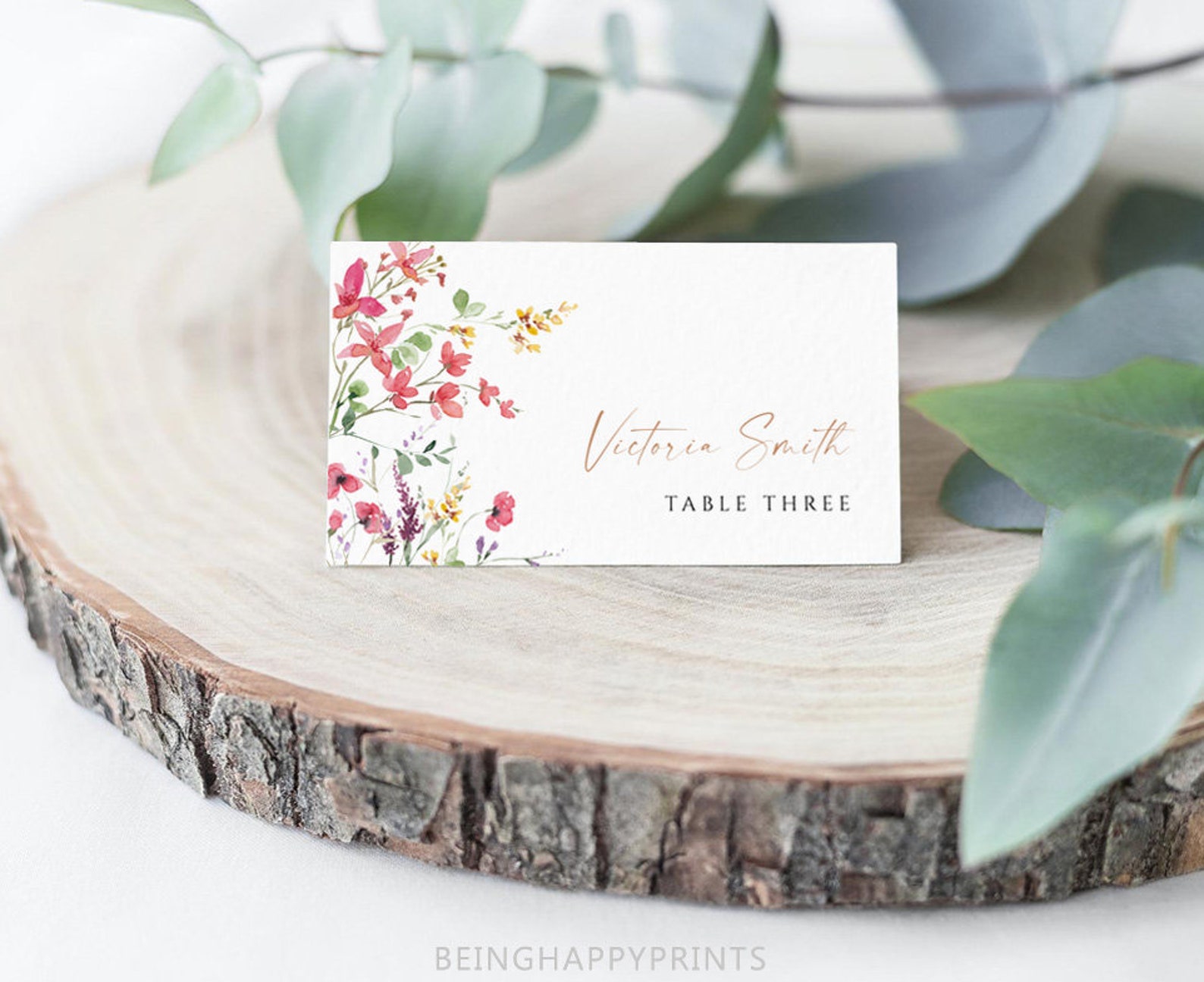 Minimal Wedding Place Cards Template Editable Place Card - Etsy