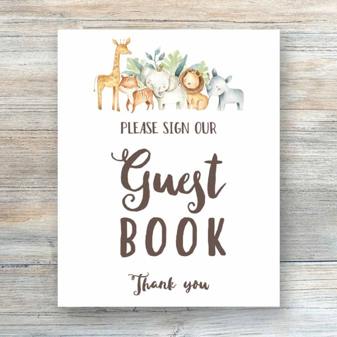 Baby Shower Guest Book Sign Printable Party Guest Book Sign Etsy