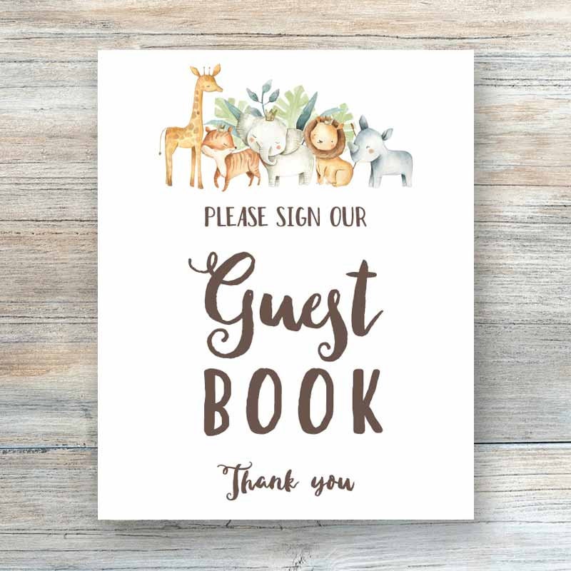 Baby Shower Guest Book Sign Printable Party Guest Book Sign | Etsy