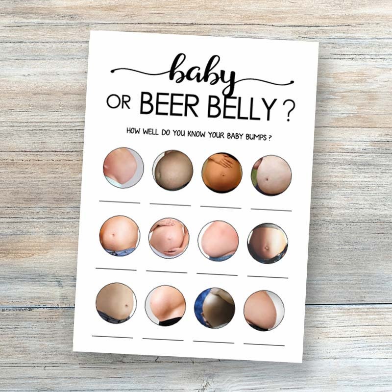 Rustic Baby Bump Beer Belly Game Pregnant or Beer Belly Game Etsy