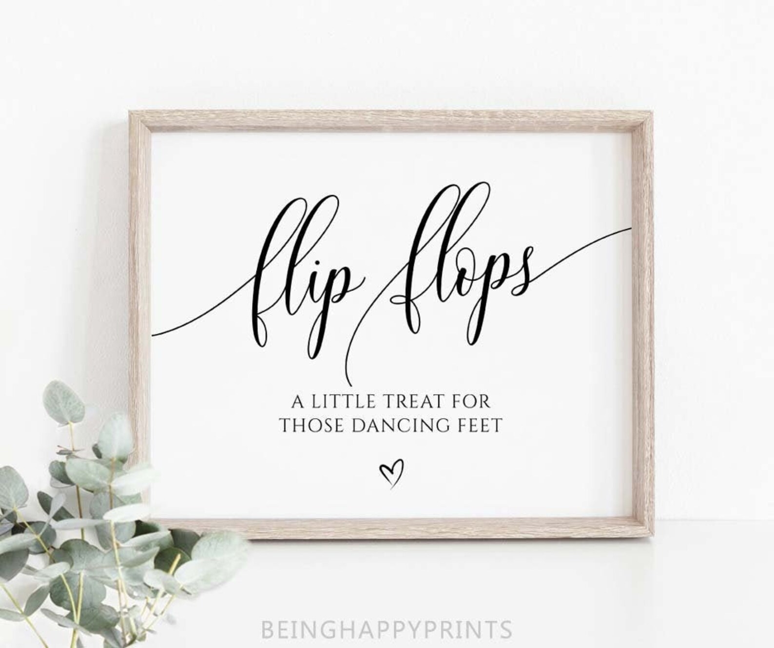 Flip Flops Wedding Sign Printable Wedding Dancing Feet Sign | Etsy