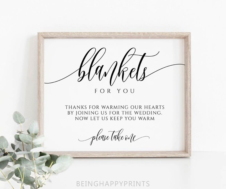 Blanket Sign Wedding Blanket Sign Wedding Blanket Favors Etsy