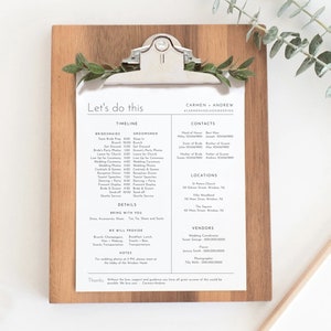 Wedding Day Timeline, Wedding Party Plan, Wedding Schedule, Printable Wedding Day Itinerary, Wedding Agenda, wedding party timeline download