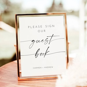 Wedding Guest Book Sign, Please Sign Our Guestbook Sign Printable, Modern Guest Book Sign, Minimalist Guestbook Sign, Boho Guestbook sign