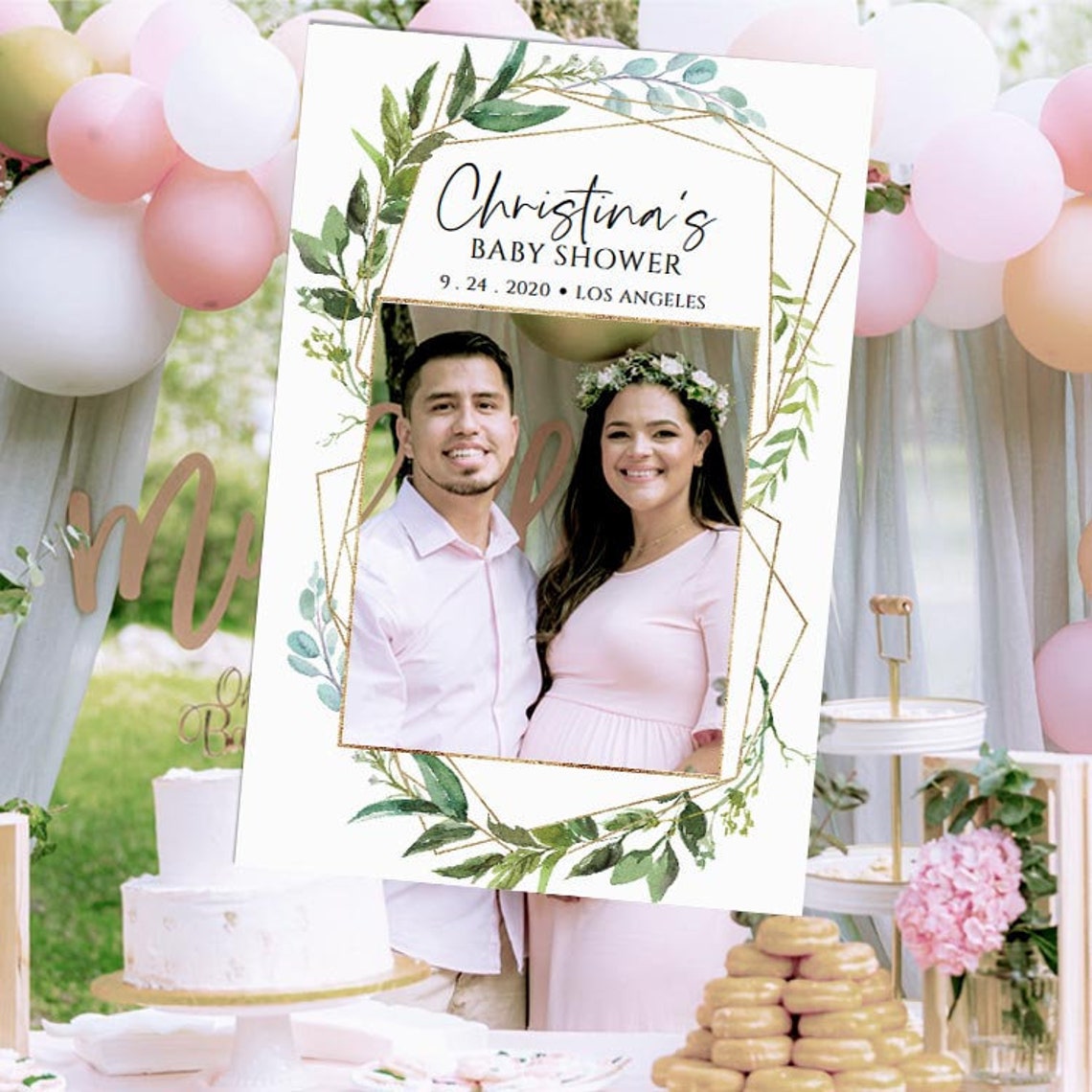 Baby Shower Photo Booth Frame Baby Shower Picture Frame Etsy