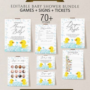 Rubber Ducky Baby Shower Welcome Sign, Printable Baby Shower Welcome, Rubber Duck Baby Shower ...