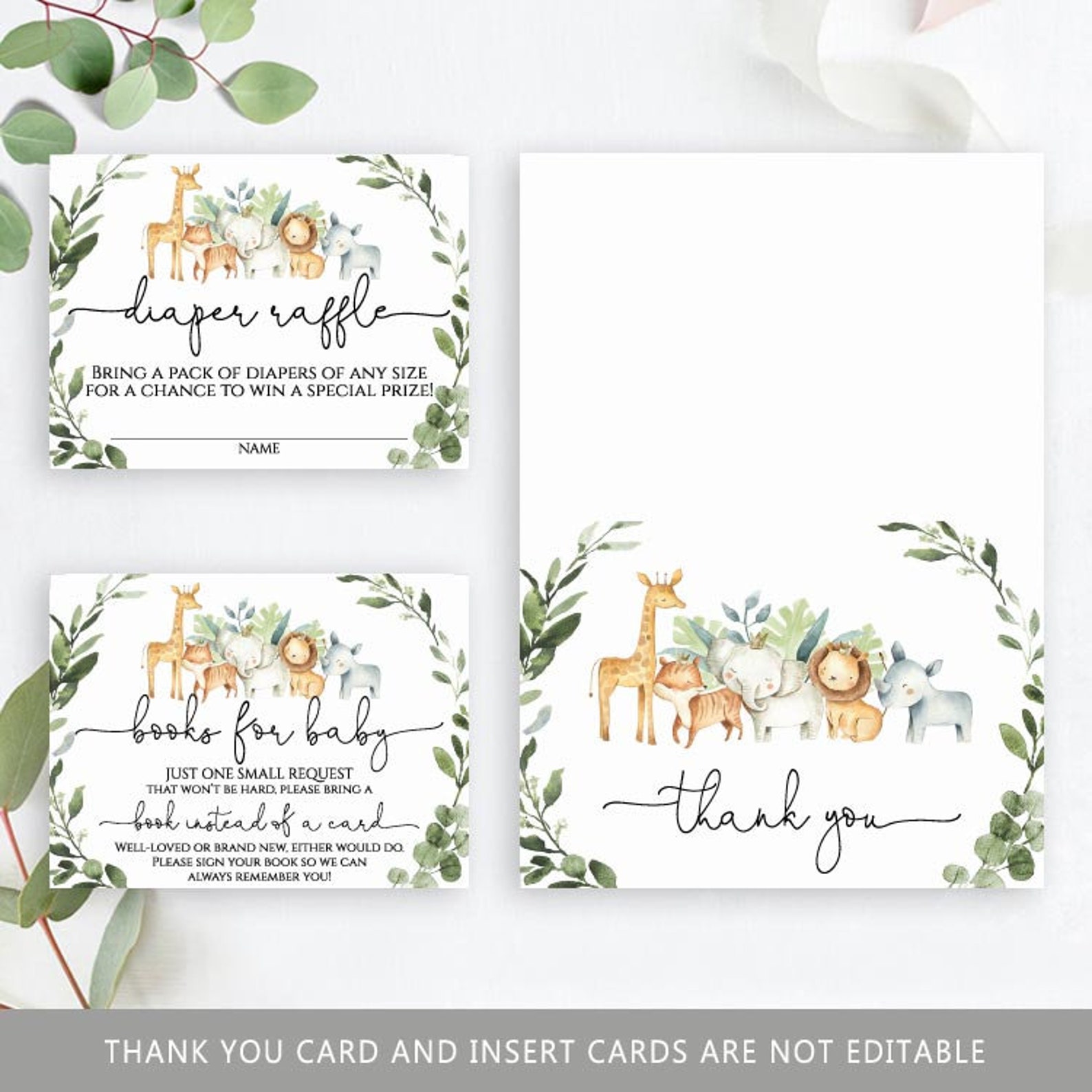 Safari Baby Shower Invitation Boy KIT Baby Shower Invite Kit Etsy