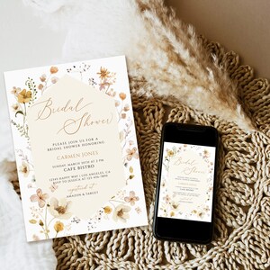 Printable Bridal Shower Invitation, Bridal Shower Invitation Template ...