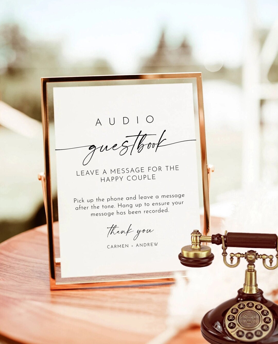 personalised audio guest book sign, wedding voicemail... Audio Guest Book Sign, Telephone Guestbook, Leave a Message, Wedding ...