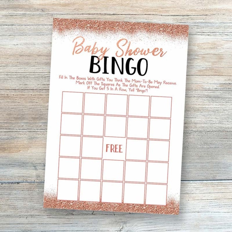 printable baby shower bingo game blank bingo game cards