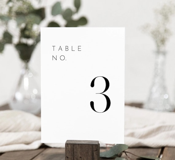 Wedding Table Numbers Printable Table Numbers Template - Etsy