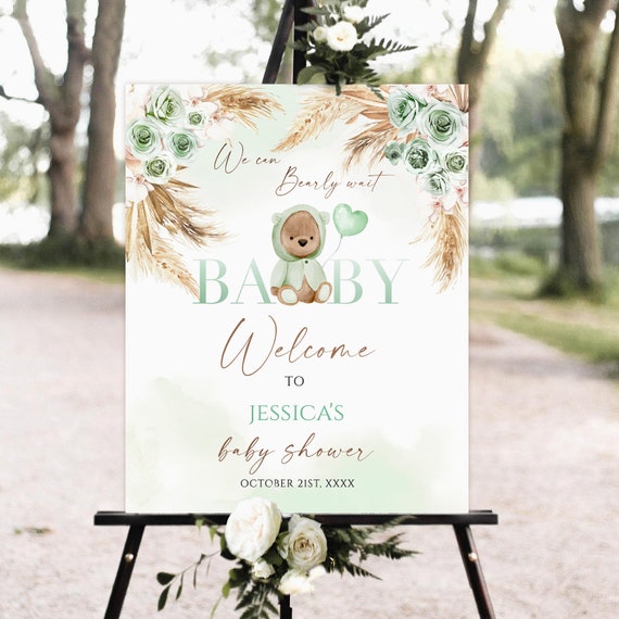 Baby Shower Sign Gender Neutral Baby Shower Sign Etsy