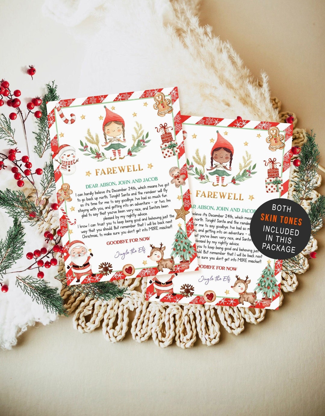 Editable Elf Letter, Elf Goodbye Letter, Elf Goodbye for Now, Elf ...