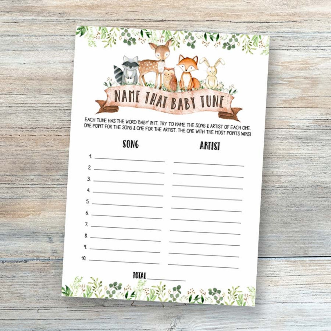 Name That Baby Tune Printable Baby Shower Games Fun Baby - Etsy