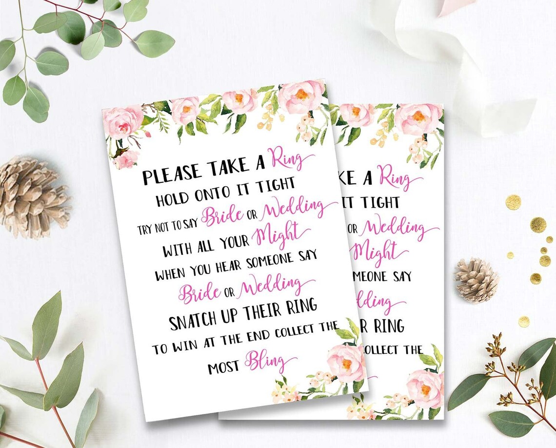 The Ring Game Bridal Shower Games Printable Bridal Shower | Etsy