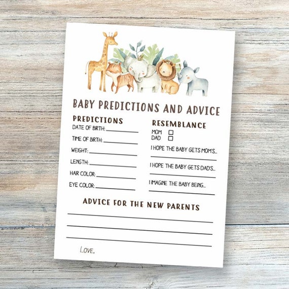 Etsy baby hotsell prediction cards
