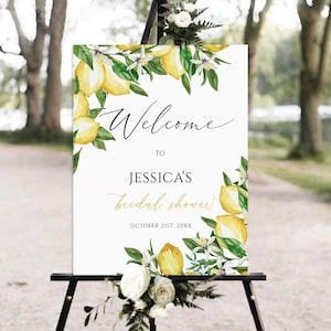 Lemon Bridal Shower welcome Sign, Bridal Shower Lemon Welcome Sign, Bridal Shower Main Squeeze, Lemon Bridal Shower Decor,citrus shower sign