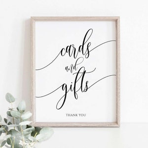 Cards and Gifts Sign, Cards and Gifts Sign Printable, Wedding Template, Wedding Sign, Gifts Table Sign, Shower Sign, yv380