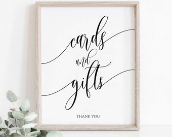 Cards and Gifts Sign, Cards and Gifts Sign Printable, Wedding Template, Wedding Sign, Gifts Table Sign, Shower Sign, yv380