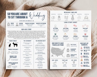 Infographic Wedding Program, Wedding Day Program, Wedding Day Timeline, Infographic Program, Wedding Infographic, Wedding Itinerary download