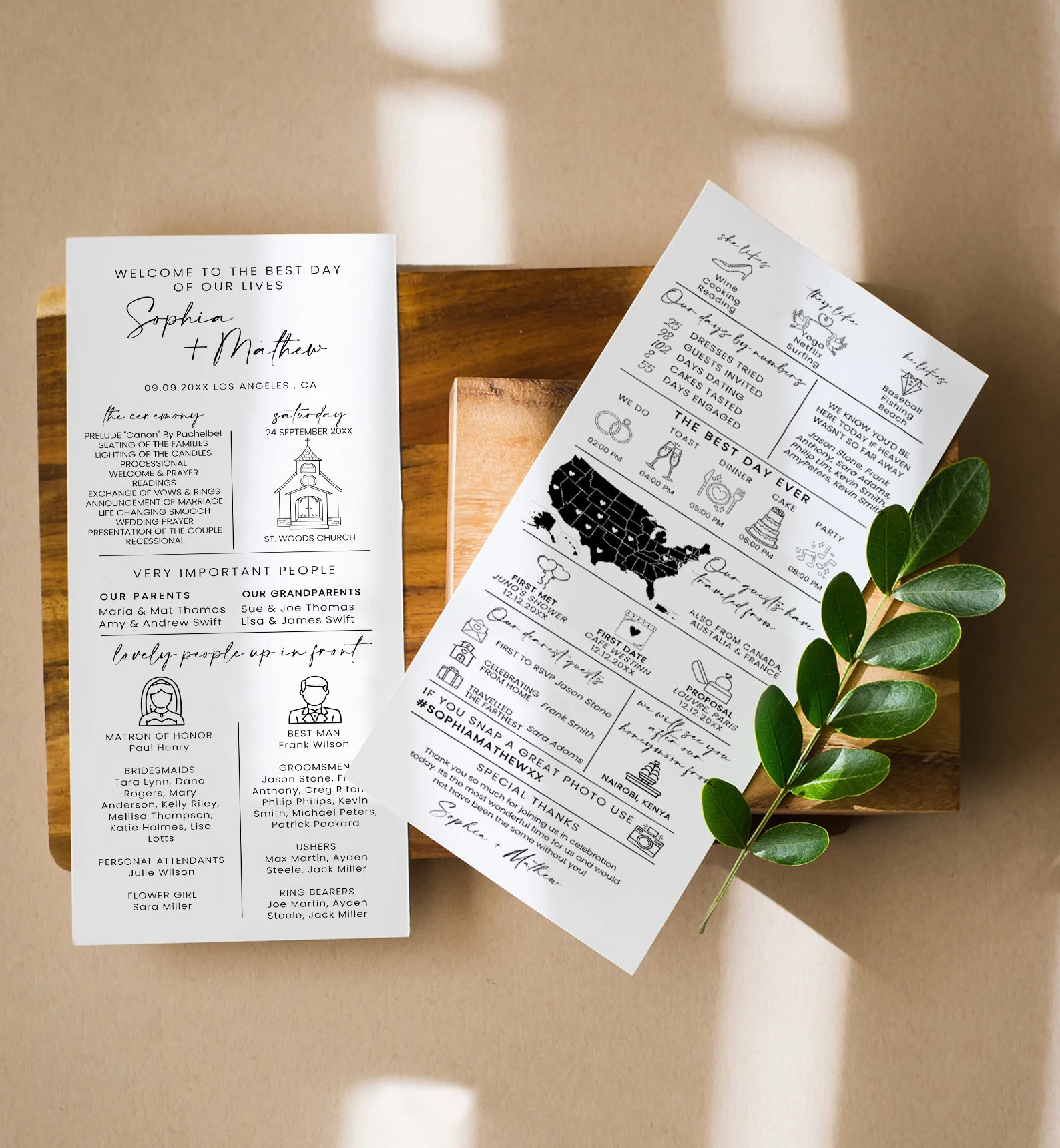 Infographic Wedding Program Template, Editable Reception Program, Funny Wedding Program Printable, Unique Fun Ceremony Program, Modern