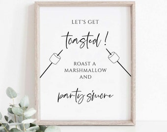 S'more Bar Sign, Rustic Wedding Printable (Digital Download)