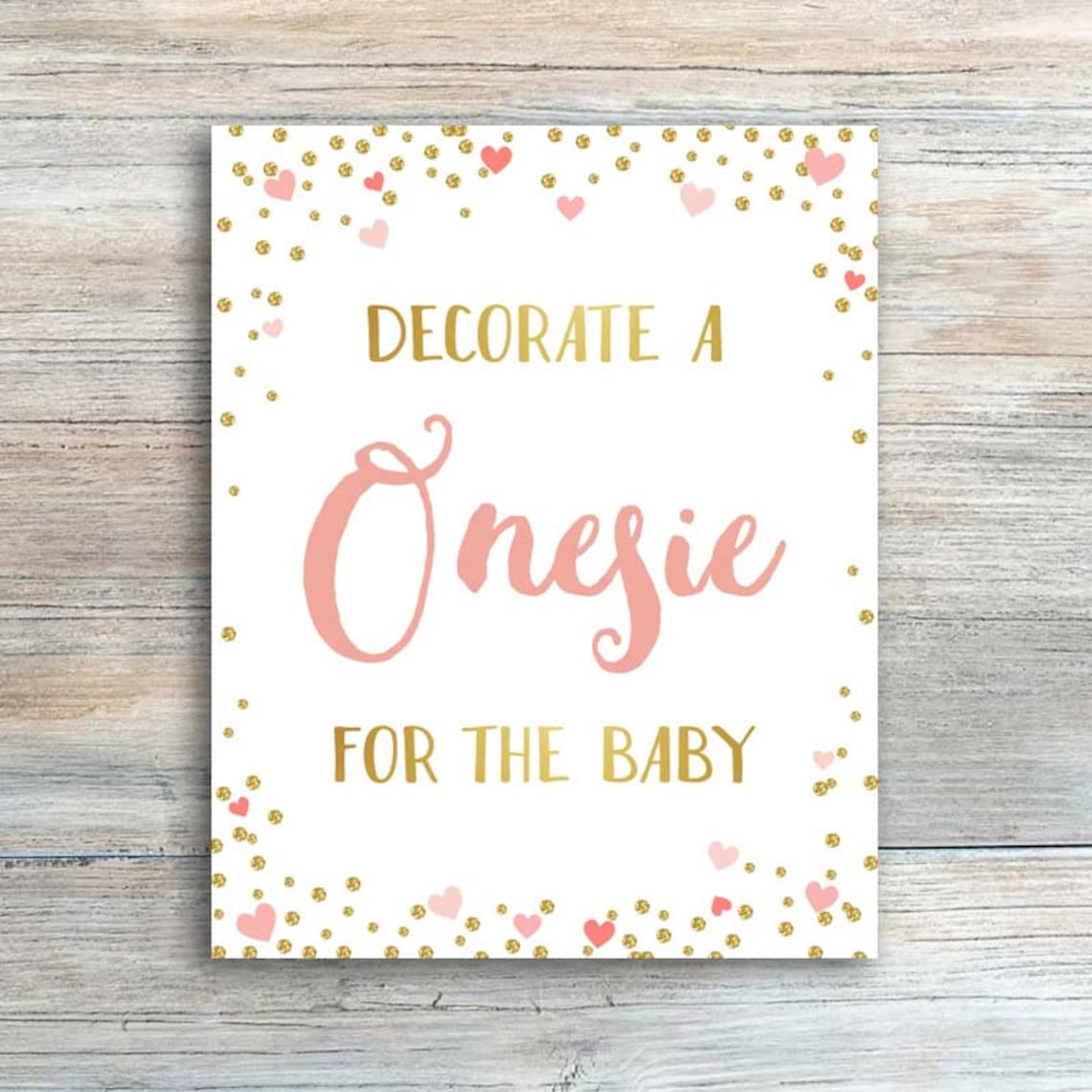 Decorate a Onesie Sign Onesie Decorating Station Sign | Etsy