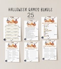 Halloween Party Games Bundle, 25 Scary Games Set, Trivia, Scattergories, Word Search, Printable Games Pack, Halloween party Signs hl22 product logo