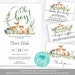 Woodland Baby Shower Invitation Set, Digital Invitation, Boy Baby Shower, Editable Invitation Set, Printable Invitations Kit byh462