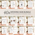 Minimalist Wedding Sign Bundle, Editable Wedding Sign Templates, Modern Wedding Signage Bundle, Instant Download, boho wedding sign download