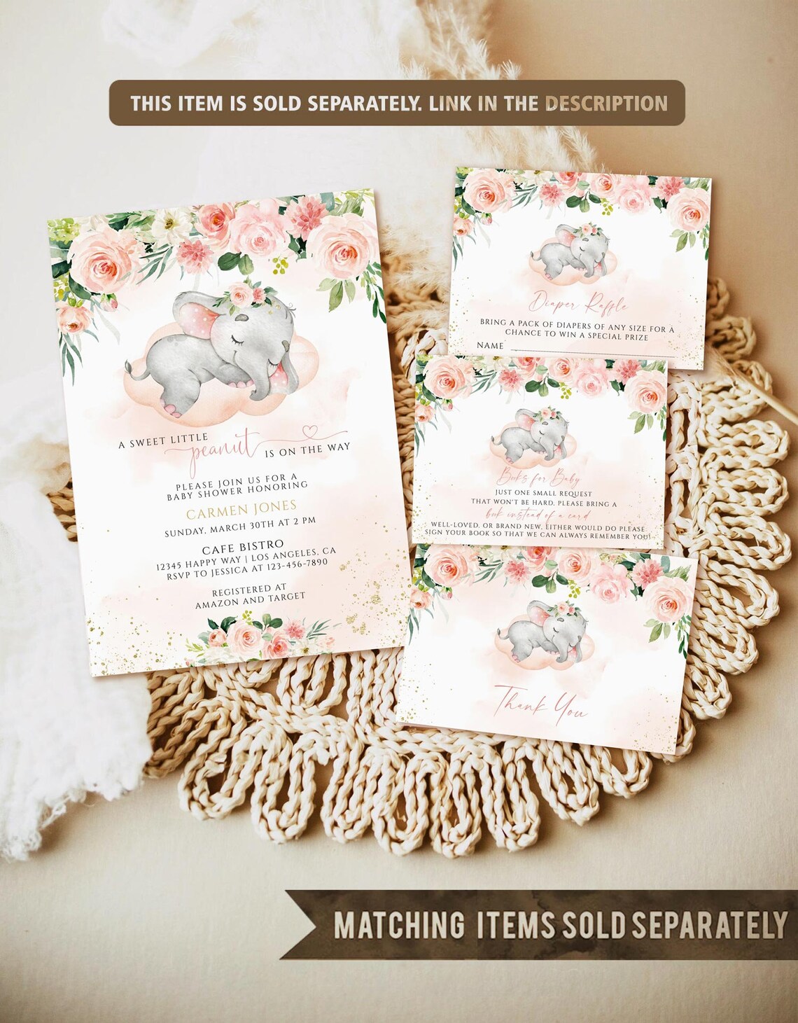 Elephant Baby Shower Games Printable Game Bundle Pink Elephant - Etsy