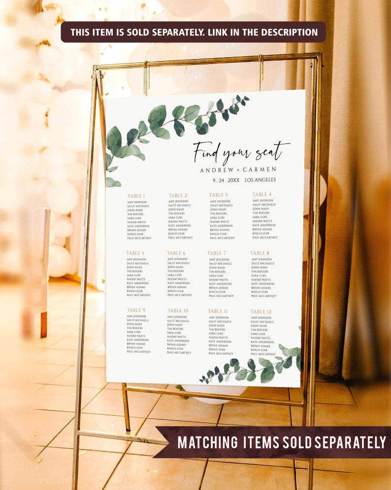 Minimalist Wedding Program Template, Greenery Wedding Program, Modern Wedding ceremony Program, Printable wedding program download, Boho image 4