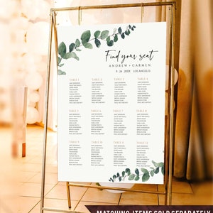 Minimalist Wedding Program Template, Greenery Wedding Program, Modern Wedding ceremony Program, Printable wedding program download, Boho image 10