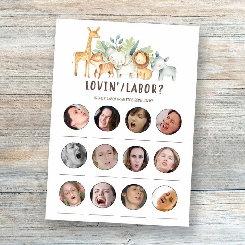 Safari Baby Shower Games Printable Labor Lovin Or Lovin Porn Etsy Canada safari-baby-shower-games-printable-labor-lovin-or-lovin-porn-etsy-canada
