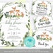 Baby Shower Invitation, woodland baby shower invitation, Editable invitation books for baby, diaper raffle thank you,Invitation set, byh463